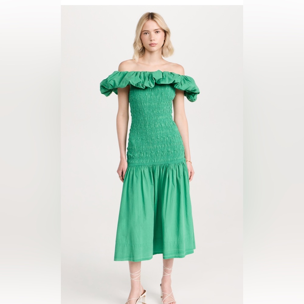 Sea Juno Garment Dye Off Shoulder Dress